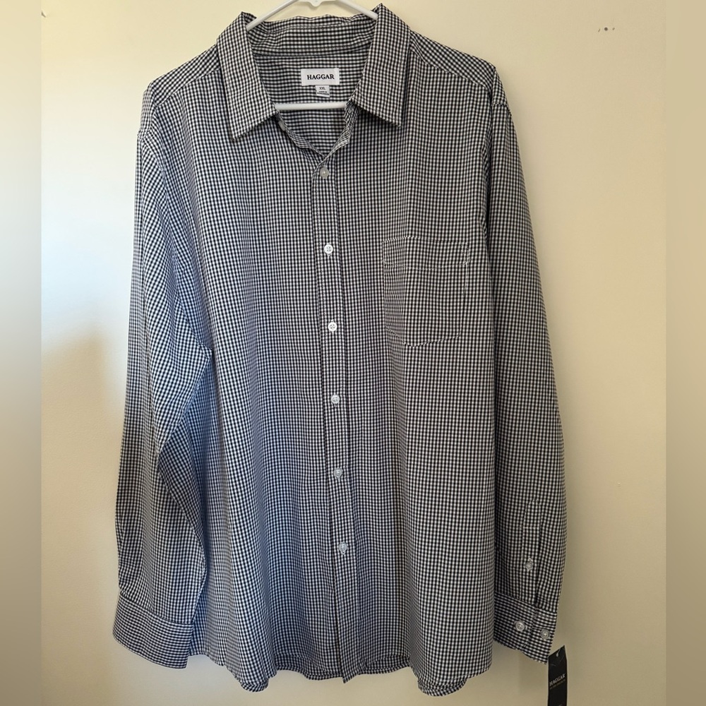 🔴NEW🔴 Haggar Men’s Long Sleeve Shirt, Size XXL